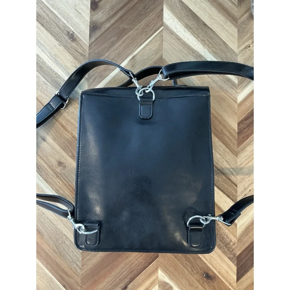 Urban‎ Outfitters Black Cooperative Ivy Backpack Vegan Leather Button Clasp